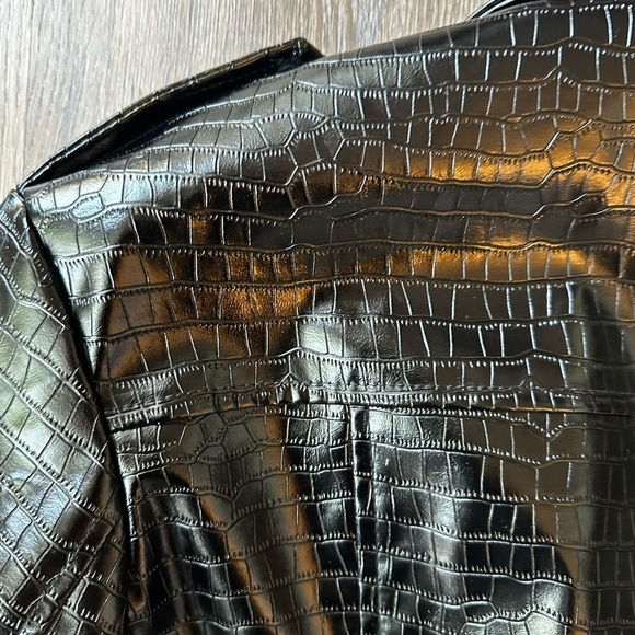Bardot Croc Biker Jacket XS New - Picture 6 of 11